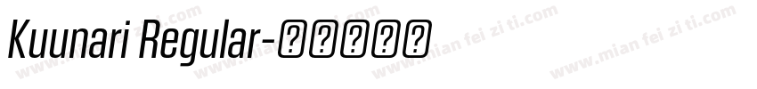 Kuunari Regular字体转换